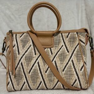 HOBO Multi Weave with Leather Trim | Cream Raffia